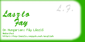 laszlo fay business card