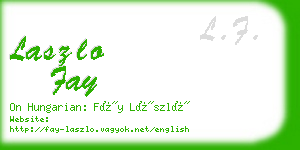 laszlo fay business card